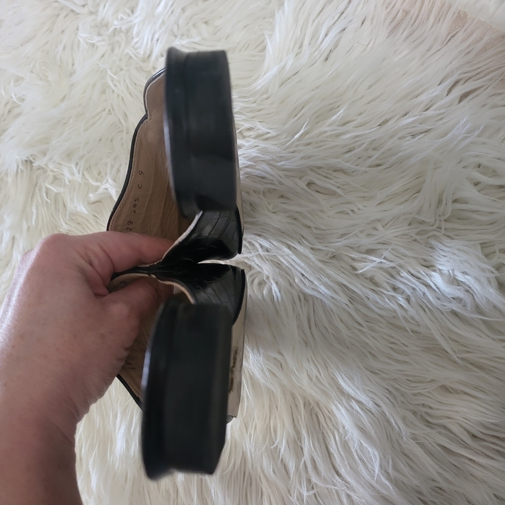 CHAUSSURE LAPIN Black Mules with Pointed Toe and Plush Texture - Picture 4 of 6
